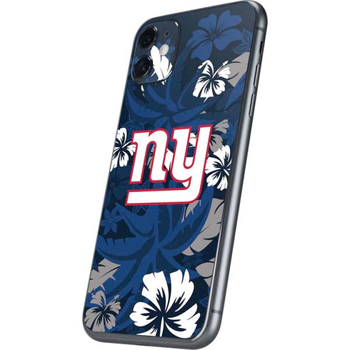 NFL New York Giants Tropical Print iPhone 11 Skin